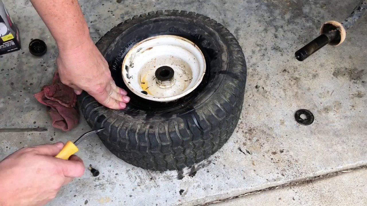 How To Put A Tube In A Lawn Mower Tire