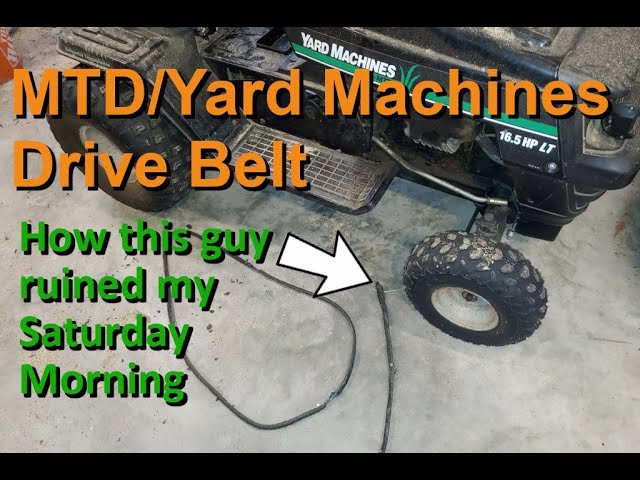 How To Replace Drive Belt On Mtd Yard Machine Riding Mower