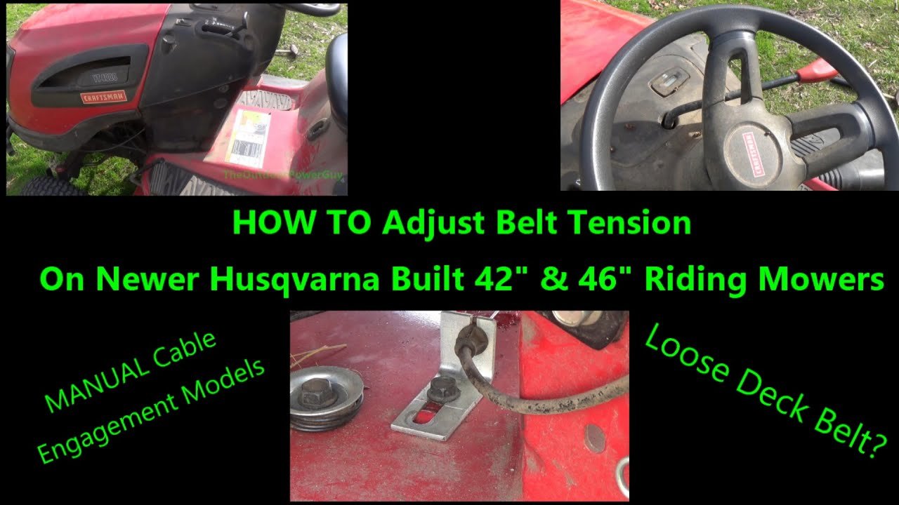 How To Tighten Belt On Husqvarna Riding Lawn Mower